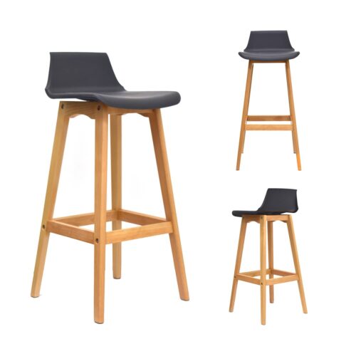 Set x3 silla de de diseño Wood