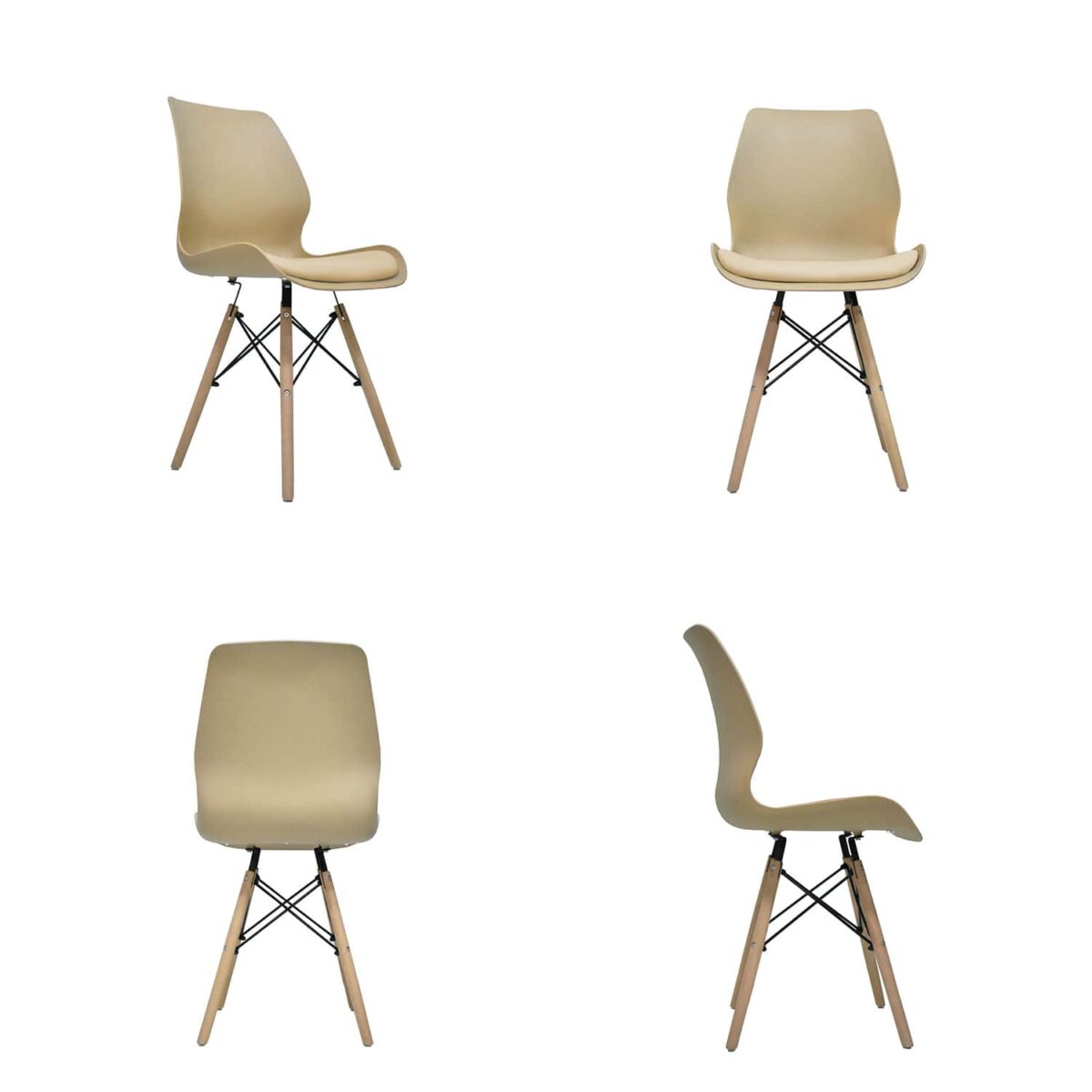 Set x4 silla de de diseño Brent